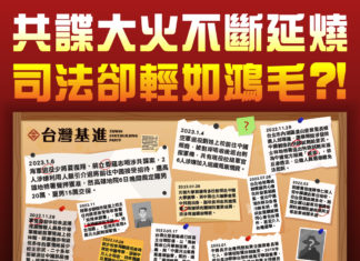 共諜大火不斷延燒,司法卻輕如鴻毛惜「代理人法」仍遭立院冷凍
