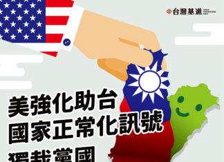 獨裁黨國不代表台灣! 美強化助台國家正常化訊號